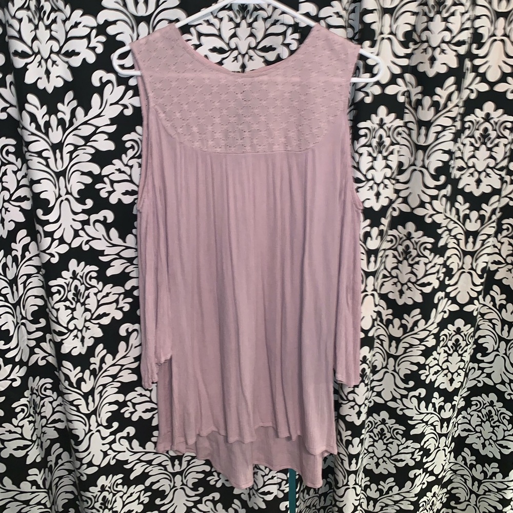 Long pink blouse